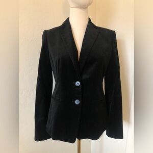 Ann Taylor Hutton Velvet Blazer With Top Stitching On The Lapel